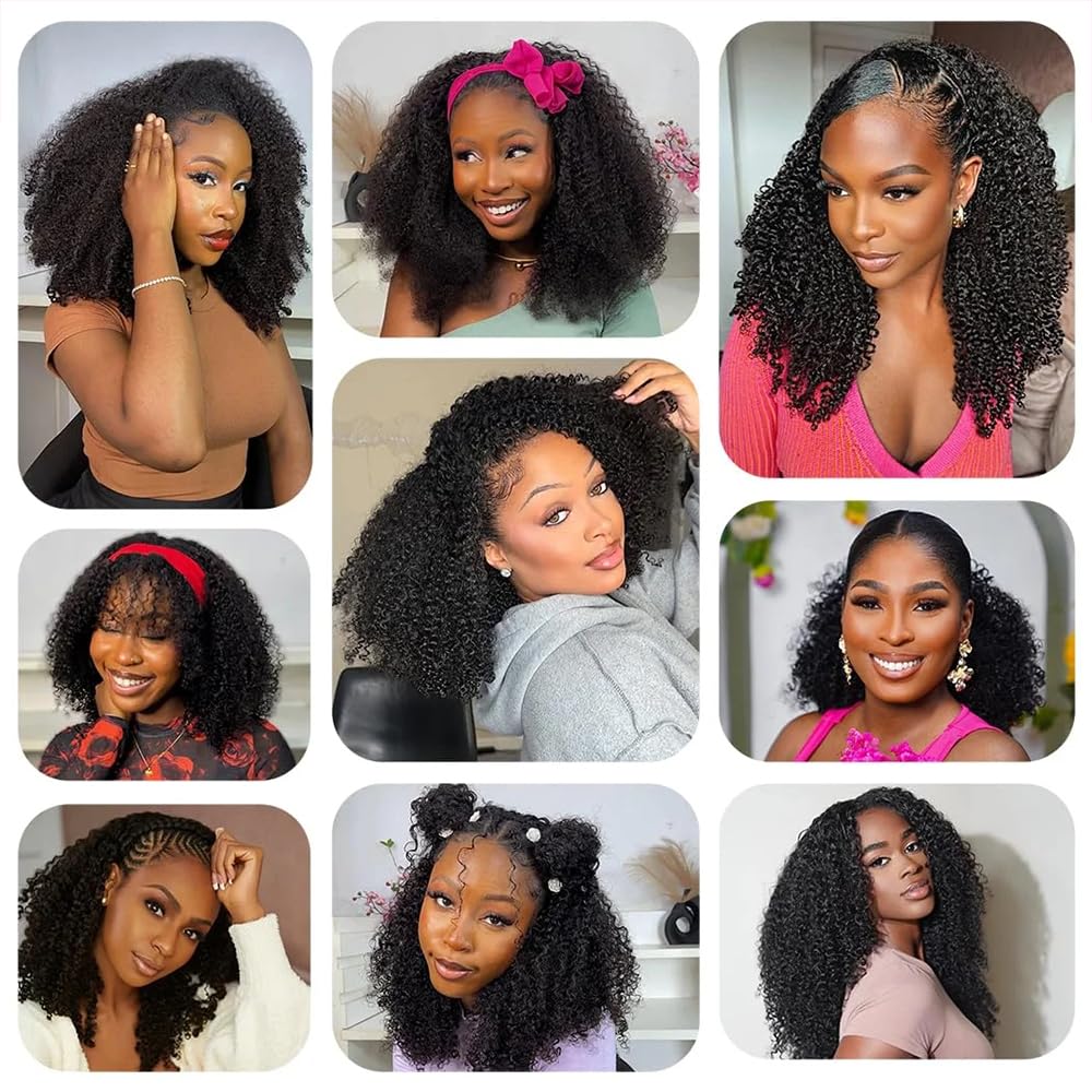 13x4 Transparent Lace KinKy Curly Wig Natural Hairline 180%