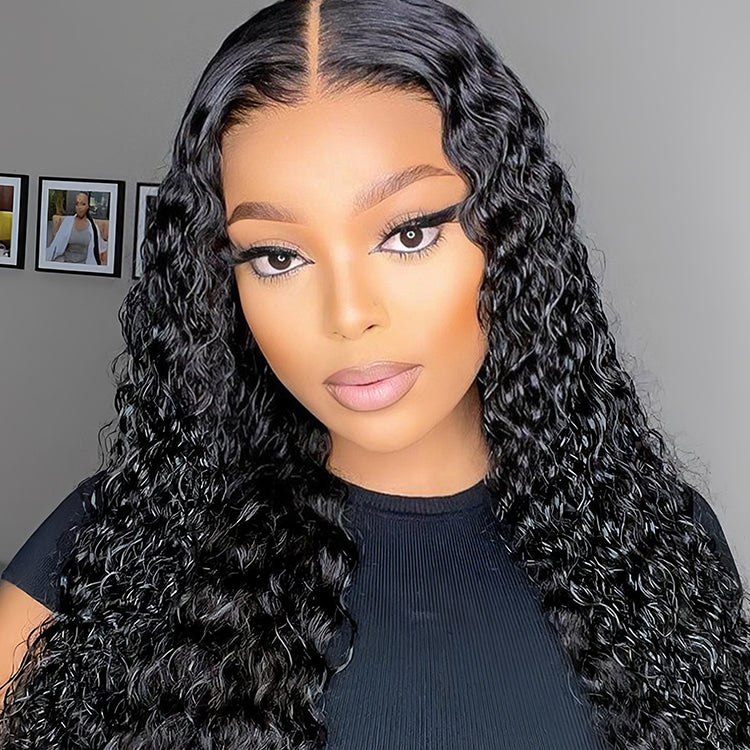 13x4 Transparent Lace Deep Wave Wig Natural Hairline 180%