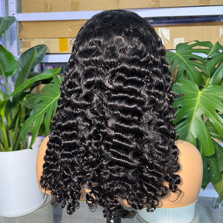 13x4 Transparent Lace Indian Curly Wig Natural Hairline 180%