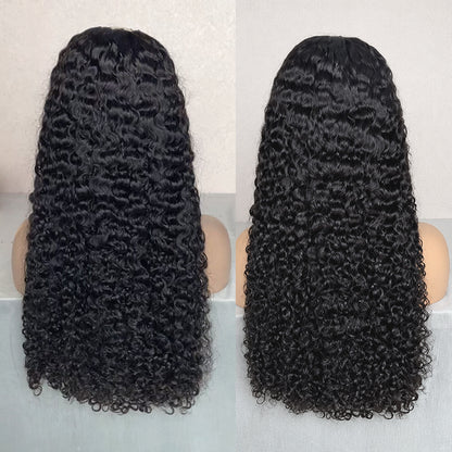 Water Curly HD Lace Frontal Wig | 100% Human Hair | Natural Wet Curl Look