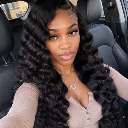Loose Deep Wave HD Lace Frontal | 100% Human Hair Wig | Natural Black