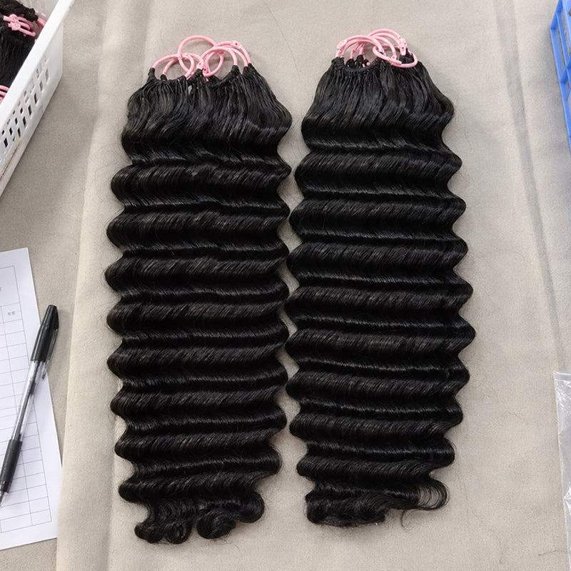 Deep Wave Knotless Crochet Hair | Pre-Separated Human Hair