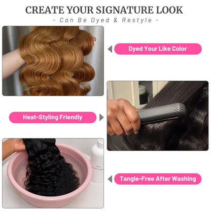 HD Lace Frontal | Body Wave | 100% Human Hair Wig | Natural Black