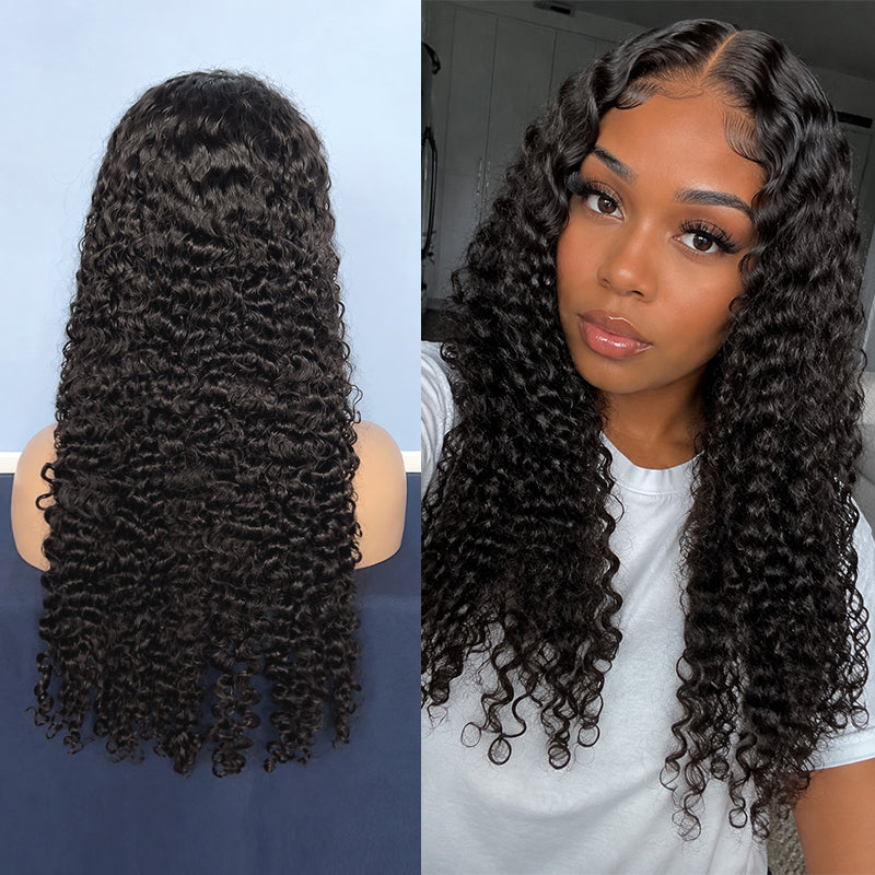 Luxury Virgin Vietnamese Curly Human Hair Wig | HD Lace Frontal | Natural Black