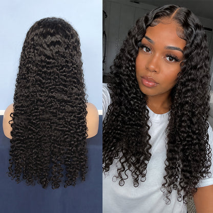 Luxury Virgin Vietnamese Curly Human Hair Wig | HD Lace Frontal | Natural Black