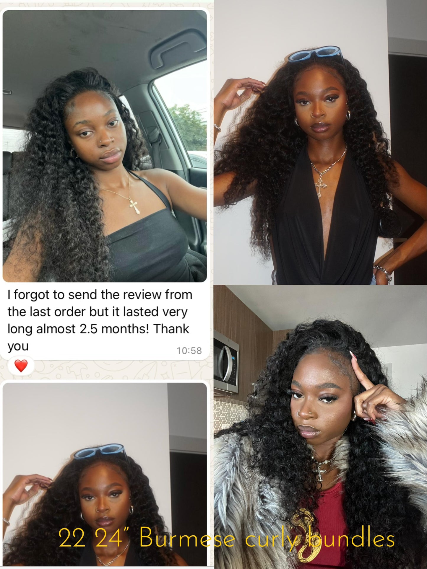 7x6  Lace Frontal Natural Black Burmese Curly Wig Ready To Wear Invisible Knots Wig 180%