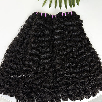 Burmese Curly Virgin Human Hair Bundles