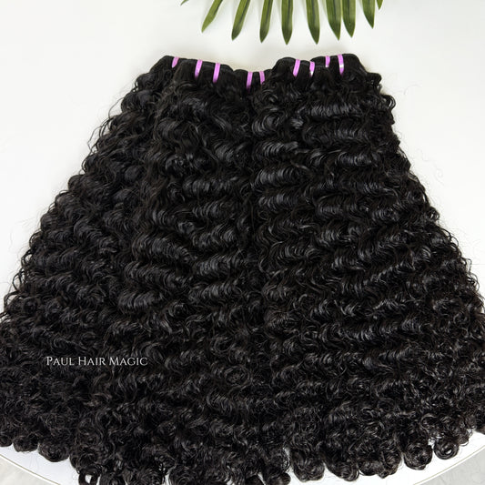 Burmese Curly Virgin Human Hair Bundles