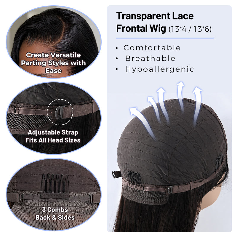 Body Wave Human Hair Wig | 13*4 & 13*6 Transparent Lace | Natural Hairline 180%