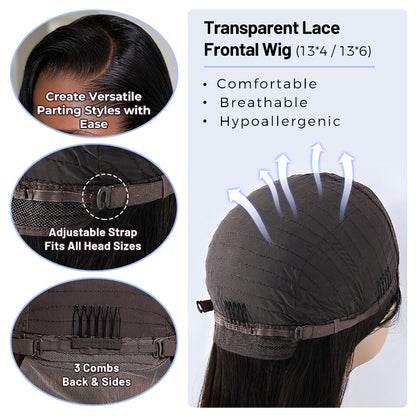 Body Wave Human Hair Wig | 13*4 & 13*6 Transparent Lace | Natural Hairline 180%