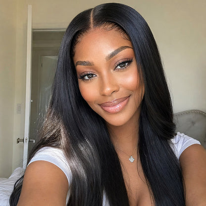 Straight Hair 40 Inch Wig | 13*6 HD Lace | 200% Density | Natural Black