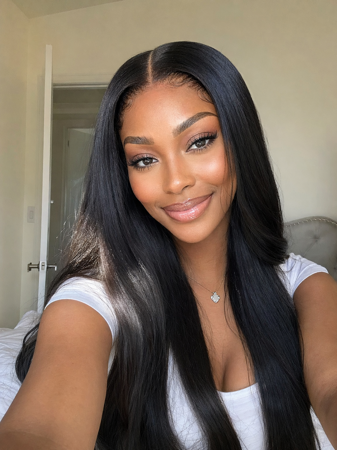 100% Straight Human Hair | 13*4 Transparent  Lace Frontal | 180% Natural Density