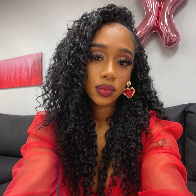Natural Curly HD Lace Frontal Wig | 100% Human Hair | Eurasian Curl Texture