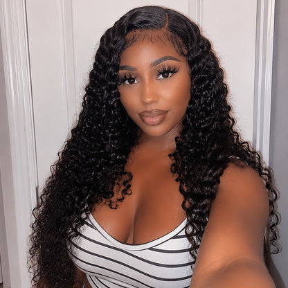 Burmese Curly HD Lace Frontal | 100% Human Hair Wig | Natural Black