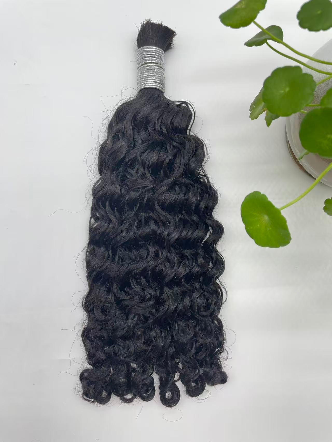 Burmese Curly Raw Bulk Hair For Braids,Braiding Hair,100% Human Hair