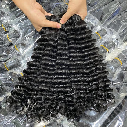 Deep Wave Virgin Bulk Hair For Braids,Braiding Hair,100% Human Hair