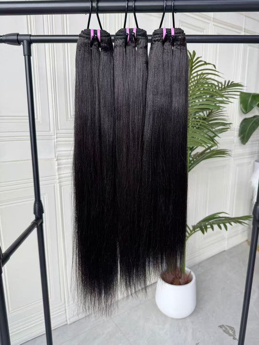 Yaki Straight Raw Human Hair Bundles