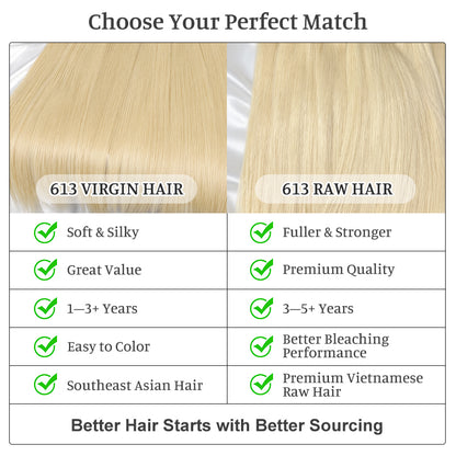 #613 Straight 100% Human Hair Bundles