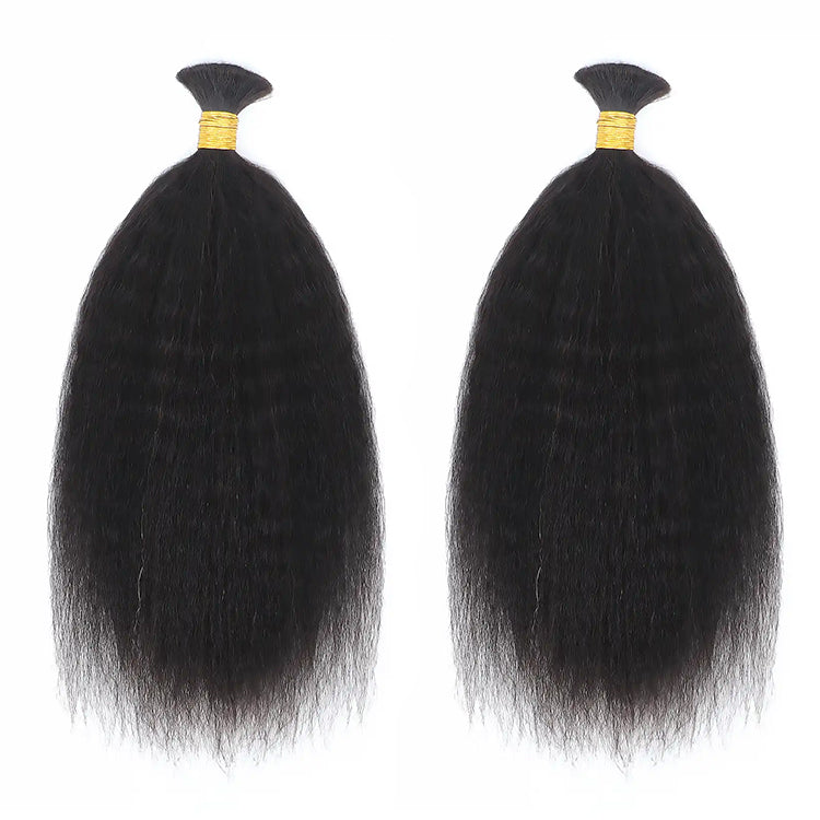 Kinky Straight Raw Bulk Hair For Braids,Braiding Hair,100% Human Hair