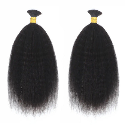Kinky Straight Raw Bulk Hair For Braids,Braiding Hair,100% Human Hair
