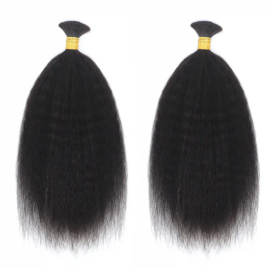 Kinky Straight Raw Bulk Hair For Braids,Braiding Hair,100% Human Hair
