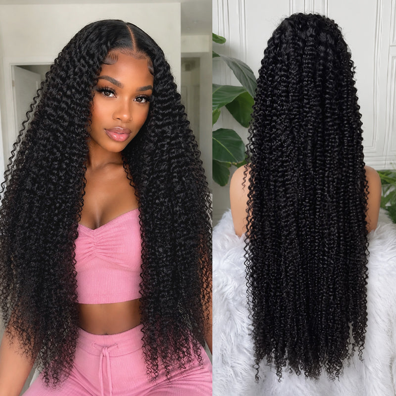 HD Lace Frontal Wig | KinKy Curly 100% Human Hair | Natural Black