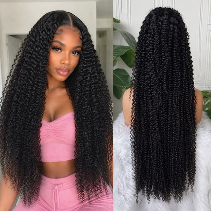 HD Lace Frontal Wig | KinKy Curly 100% Human Hair | Natural Black