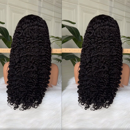 13x4 Transparent Lace Indian Curly Wig Natural Hairline 180%