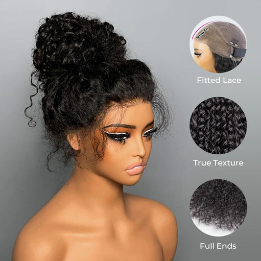 Muyol Invisi Draw-strings 360 Water Wave Pre-Cut Lace Wear Go Wig Pre-Bleached Knots InvisiFit Strap Glueless Wigs