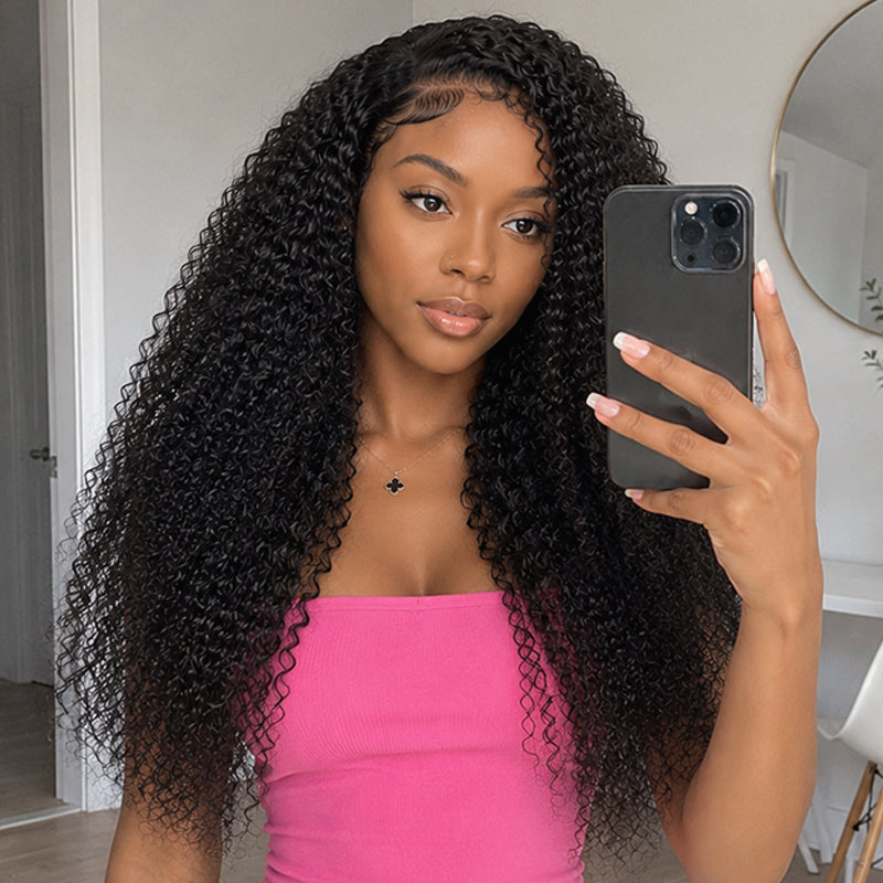 Kinky Curly Half Wig – 100% Virgin Human Hair