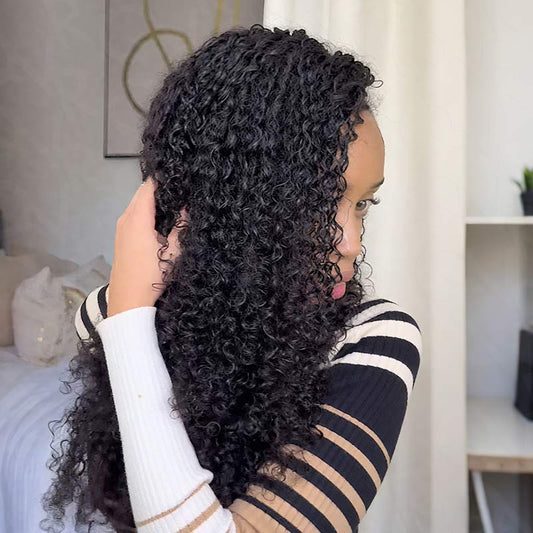Pixie Curly Crochet Hair Pre-Separated Feather Soft Knotless Human Hair Extensions