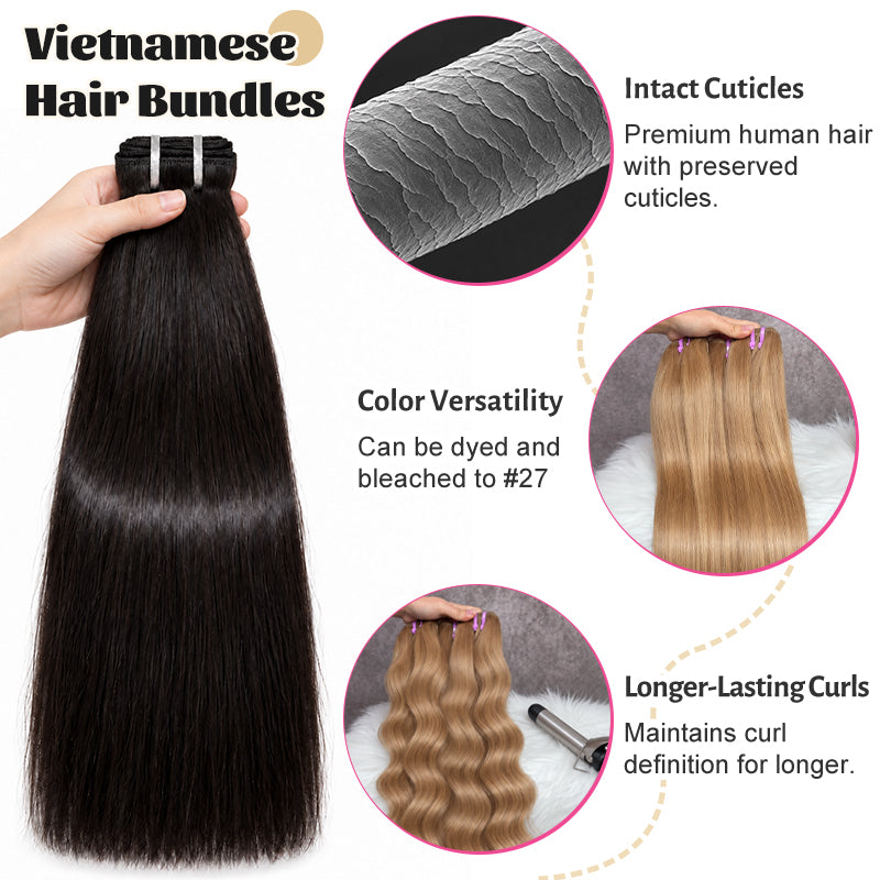 Super Double Drown Straight Vietnamese Human Hair Bundles | Limited-Time Offer ⭐