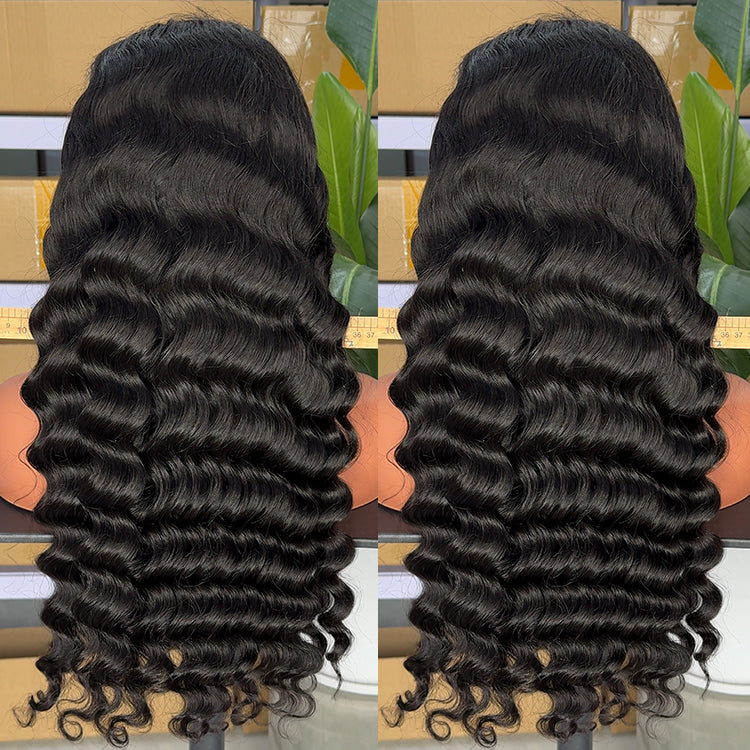 13x4 Transparent Lace Loose Deep Wig Natural Hairline 180%