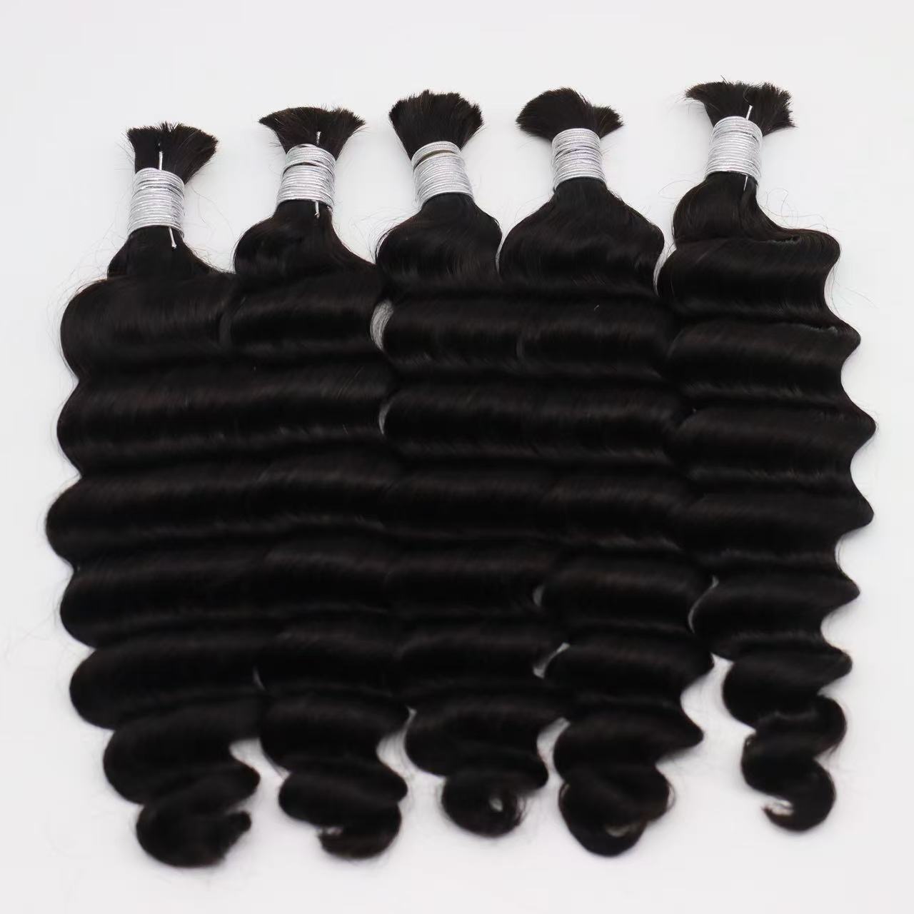 Deep Wave Virgin Bulk Hair For Braids,Braiding Hair,100% Human Hair