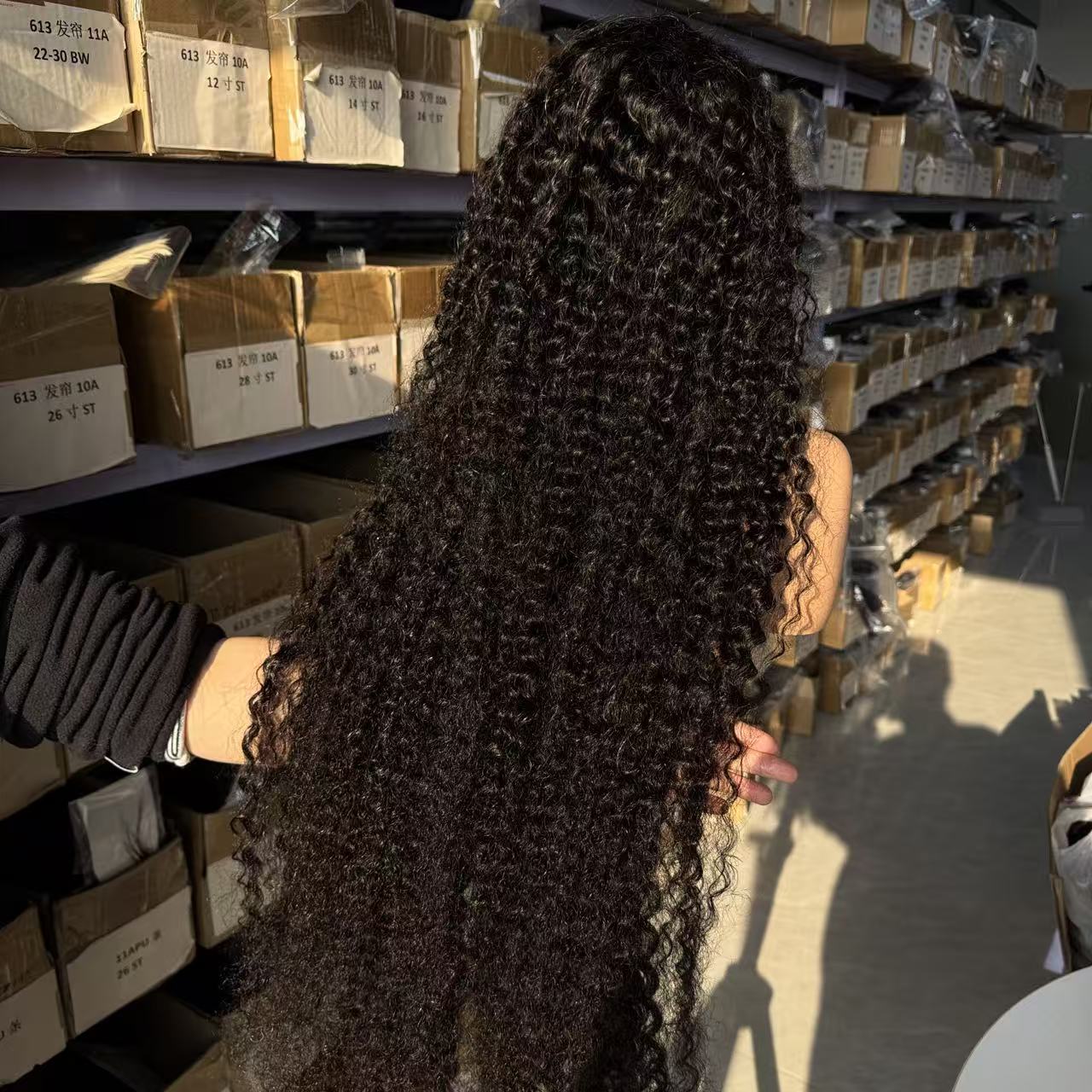 [In Stock & Ship Immediately] PRE-EVERYTHING Burmese Curly Wig 200% 40 Inch Made Of 4 Bundles 30 Inch Frontal