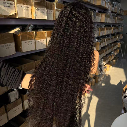 [In Stock & Ship Immediately] PRE-EVERYTHING Burmese Curly Wig 200% 40 Inch Made Of 4 Bundles 30 Inch Frontal