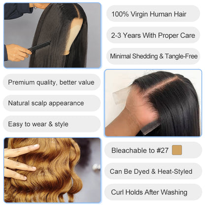 5×5 HD Lace Deep Curly Closure Wig | Natural & Full Look | Premium Human Hair
