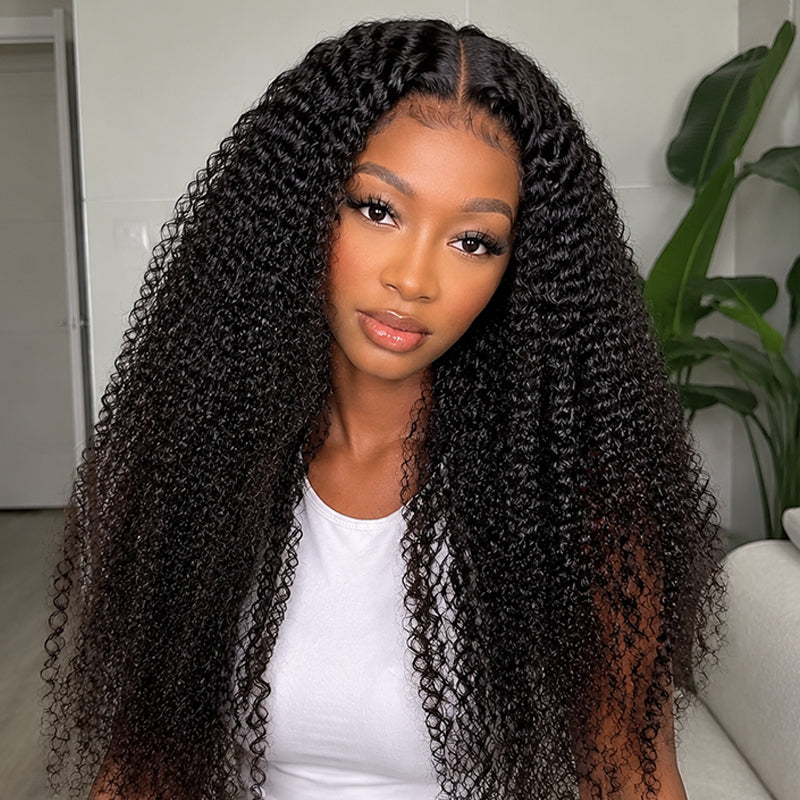 HD Lace Frontal Wig | KinKy Curly 100% Human Hair | Natural Black