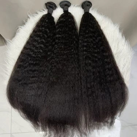 Kinky Straight Raw Human Hair Bundles