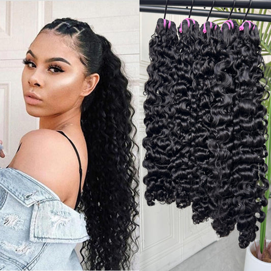 Indian Curly Virgin Human Hair Bundles
