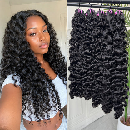 Indian Curly 100% Human Hair Bundles (Raw & Virgin Available）