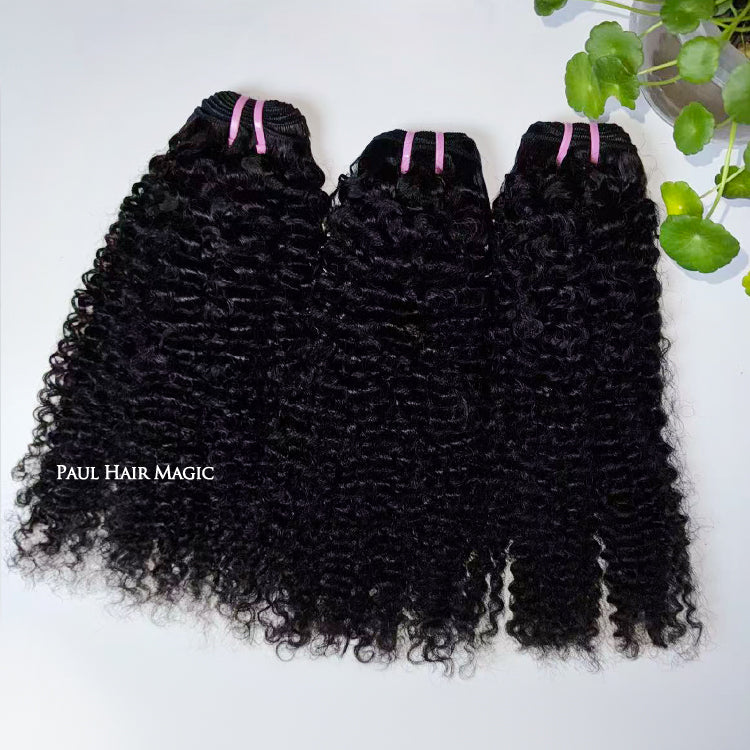 4b4c Curly Virgin Human Hair Bundles
