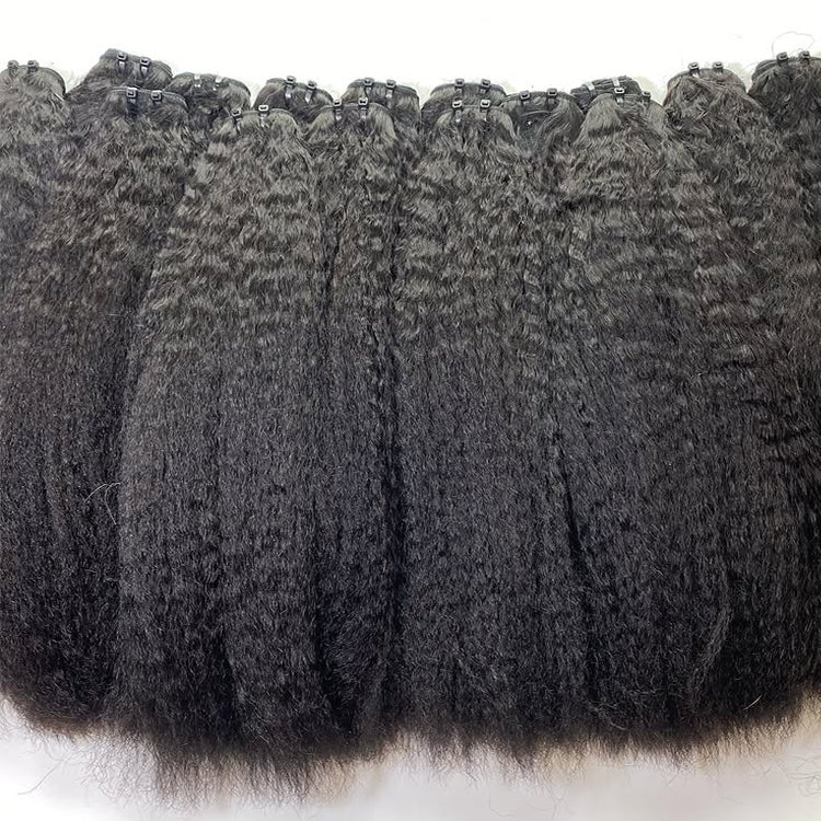 Kinky Straight Raw Human Hair Bundles