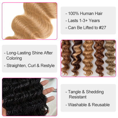 Deep Wave Virgin Bulk Hair For Braids | 100% Human Hair | 100g
