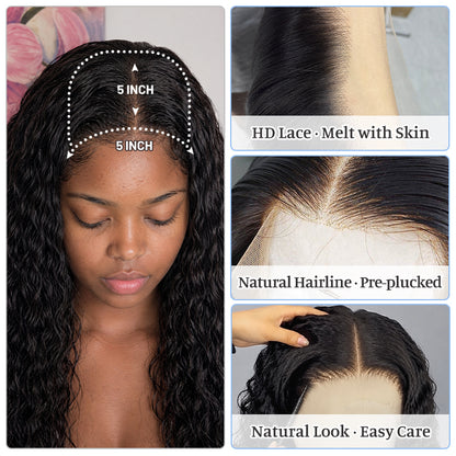 5×5 HD Lace Deep Curly Closure Wig | Natural & Full Look | Premium Human Hair