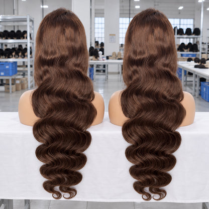 Body Wave Chocolate Brown HD Lace Wig | 100% Human Hair