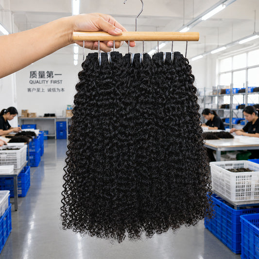 4c4b Curly 100% Human Hair Bundles (Raw & Virgin Available）