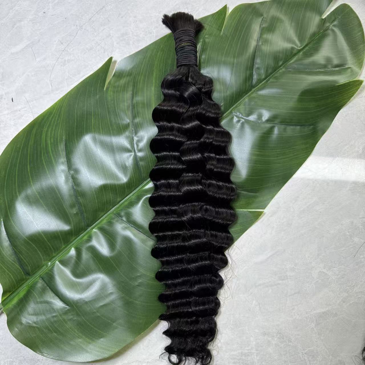 Deep Wave Raw Bulk Hair For Braids,Braiding Hair,100% Human Hair