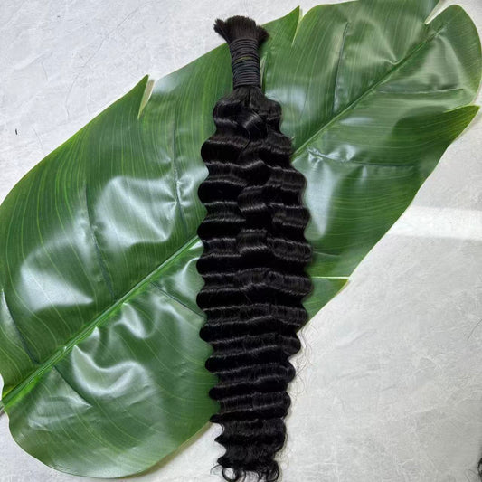 Deep Wave Raw Bulk Hair For Braids,Braiding Hair,100% Human Hair