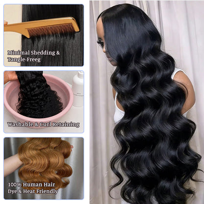 Body Wave Human Hair Wig | 13*4 & 13*6 Transparent Lace | Natural Hairline 180%